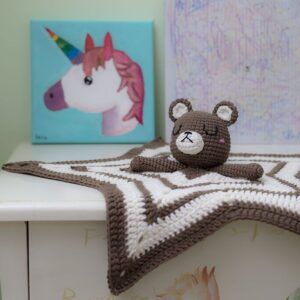Patrón mantita oso amigurumi
