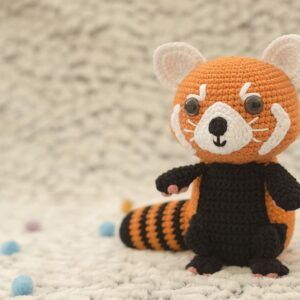 Patrón panda rojo Diedao amigurumi