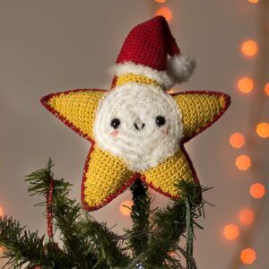 Patrón estrella de Navidad amigurumi