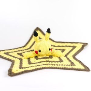 Patrón mantita Pikachu amigurumi