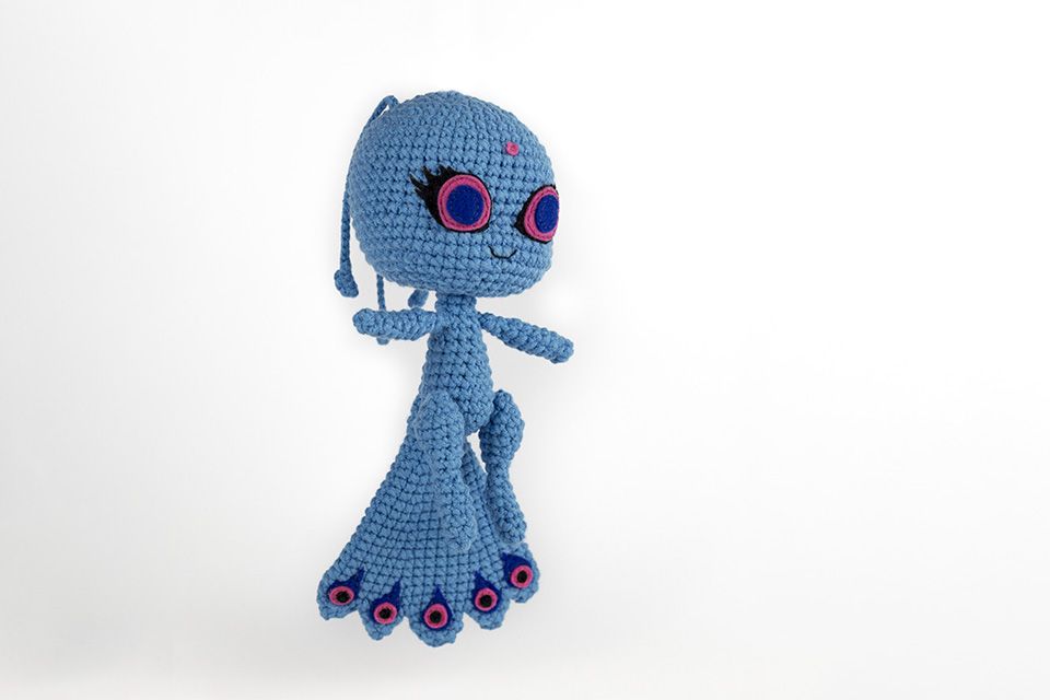 Patrón pavo real amigurumi