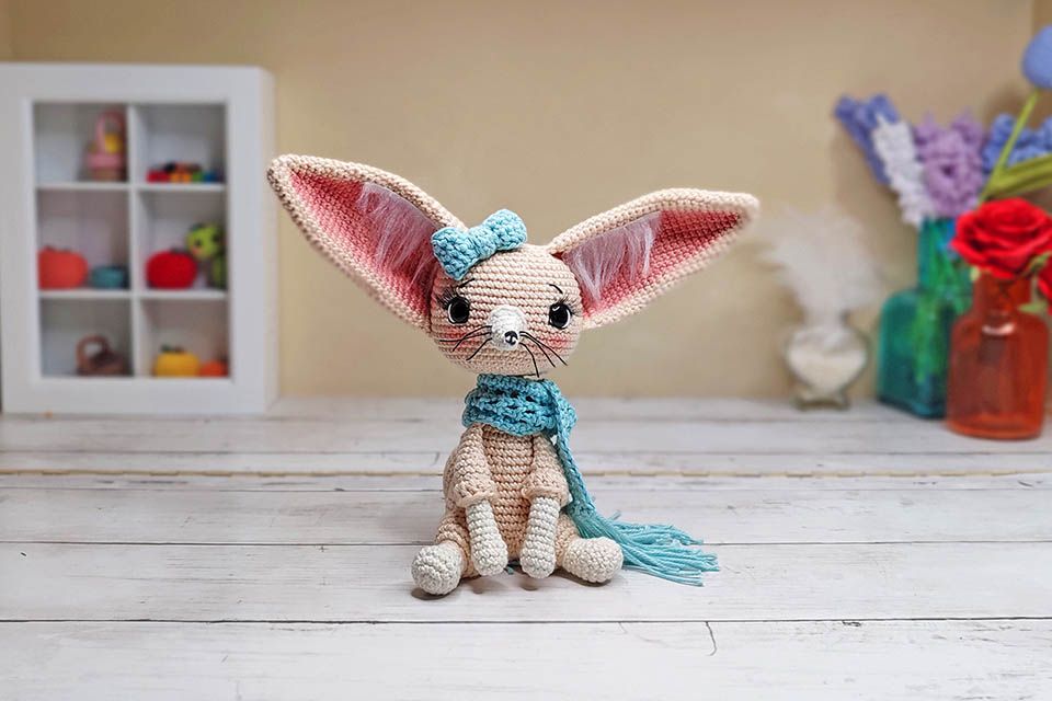 Patrón amigurumi de Luna, fennec de ganchillo