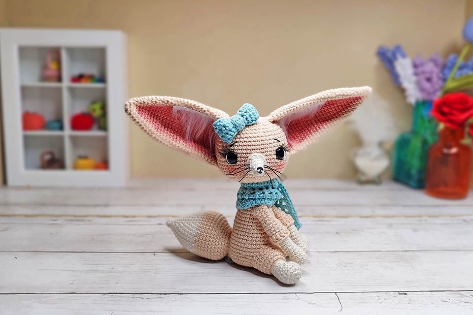 patrón crochet zorro fennec