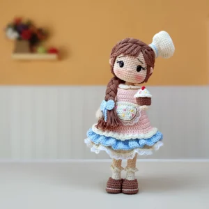 Patrón amigurumi Madeleine la pastelera (PDF)